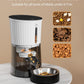 Timed Automatic Cat Feeders - 4L Programable Dry Food Dispenser for Cats and Small Medium Dogs 6 Meals with Desiccant Bag Dual Power Supply 10S Voice Recorder