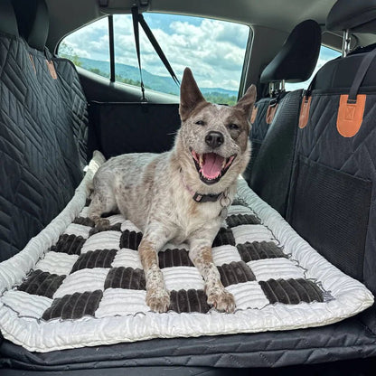 6 - In - 1 Dog Car Seat Cover for Back Seat, Waterproof Dog Car Hammock with Mesh Window, Non - Slip Pet Backseat Protector for Cars, Trucks and Suvs - Paw Fit Gears