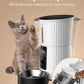 Timed Automatic Cat Feeders - 4L Programable Dry Food Dispenser for Cats and Small Medium Dogs 6 Meals with Desiccant Bag Dual Power Supply 10S Voice Recorder