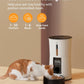 Timed Automatic Cat Feeders - 4L Programable Dry Food Dispenser for Cats and Small Medium Dogs 6 Meals with Desiccant Bag Dual Power Supply 10S Voice Recorder
