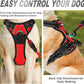 No Pull Dog Harness Front Clip Heavy Duty Reflective Easy Control Handle for Large Dog Walking(Red,L)
